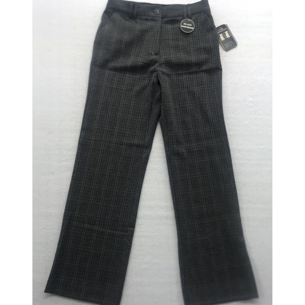 Vintage Laura Scott Womens Pants Size 8 Gray Stretch Wide Leg Office Core